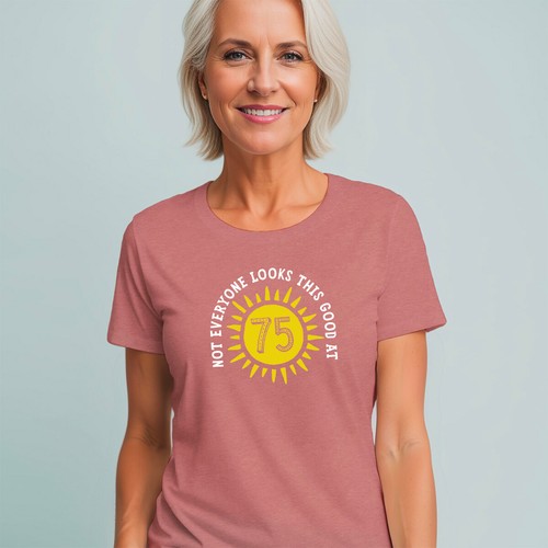 75th Birthday T-Shirt Gift for Women T shirt Present Funny Idea Lady 75 Year Old - Picture 24 of 27