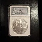 #1/2005 - 2001- S- $1 AMERICAN SILVER EAGLE NGC MS69 '20TH ANNIVERSARY COLL'