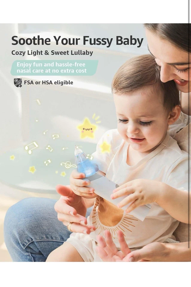 GROWNSY Aspirador Nasal para Bebé, Aspirador Eléctrico para Nariz para Niño Pequeño, Nariz de Bebé Foto 4 de 4