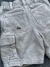 Vintage Quicksilver Corduroy Skate Surf Shorts Boys Beige