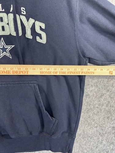Dallas Cowboys NFL Team Apparel Pullover Hoodie Large Embroidered Felt Spell Out - Picture 7 of 9