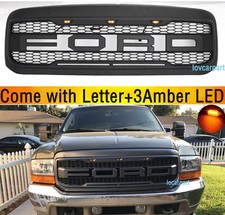 Super Duty Grille For Ford F250 F350 F450 Grill 1999-2004 Grille Wledletter