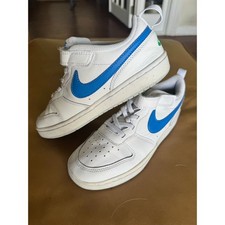 Nike court low top blue and white sneakers / shoes size 2.5 youth