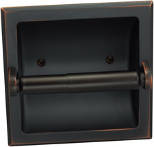 Oil Rubbed Bronze Recessed Toilet/Tissue Paper Holder All Metal Contruction - Mo