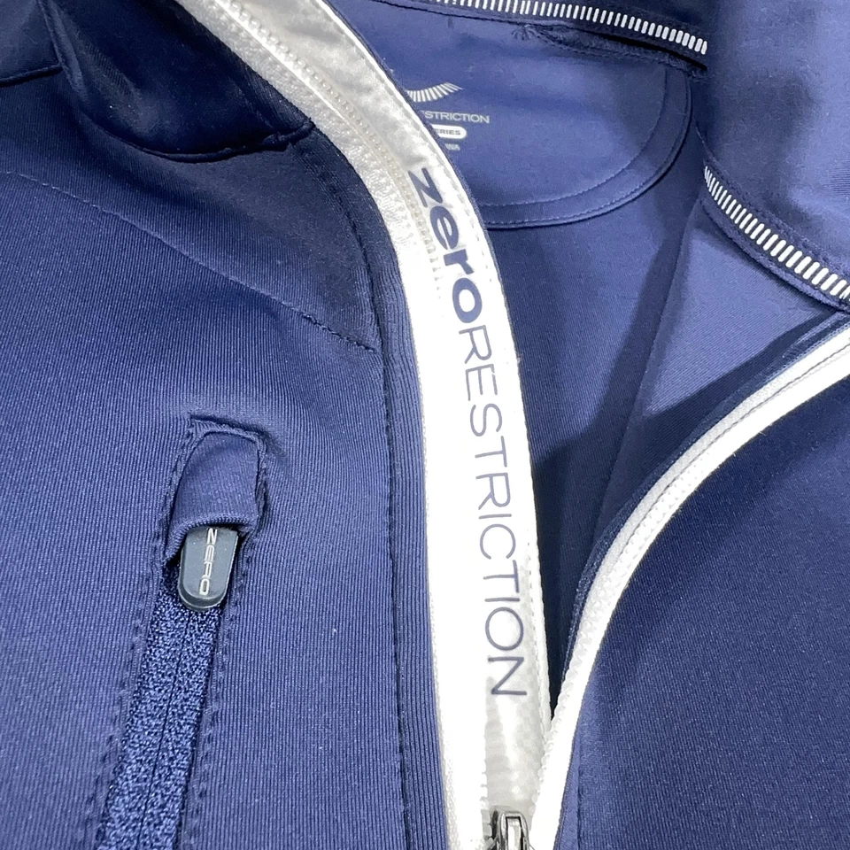Zero Restriction Jacket Mens Large Blue Tour Series Full Zip Golf Windbreaker - Image 4 of 4
