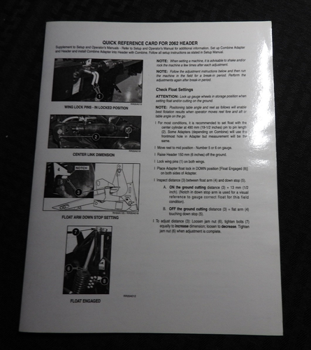 Véritable Étui IH 2062 Draper Combinez Grain Header Opérateurs Manuel Menthe - Photo 8 sur 9