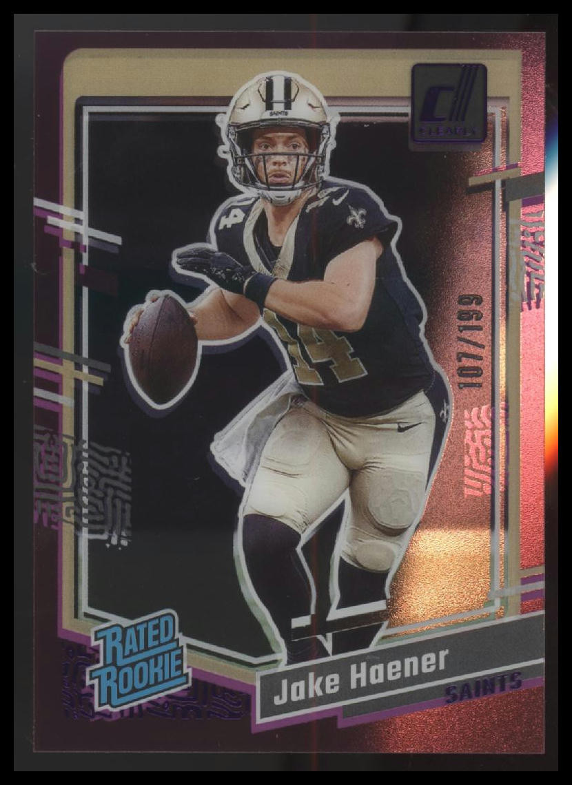 2023 Clearly Donruss #63 Jake Haener Purple #/199