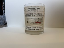 Brookview Fire Co. East Brunswick NJ 1977 25th Anniversary Hidden Picture Glass