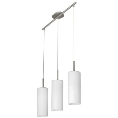 Weiß Nickel Moderne Hängelampe Pendelleuchte 3x60W/E27 72x110 [cm]