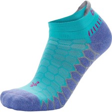 Balega Silver No Show Running Socks - Neon Aqua/Lavender