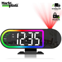 "Projektionswecker 8,5\" LED Digitaler Wecker 180° Mit Nachtlicht"