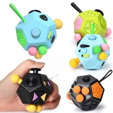 Fidget Cube 12-Side Sensory Toy Stress Relief Anxiety ADHD Autism Focus