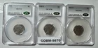 1935 P-D-S Buffalo Nickels Graded CAS F12 to XF 45 - Start a Stampede COBM-9870