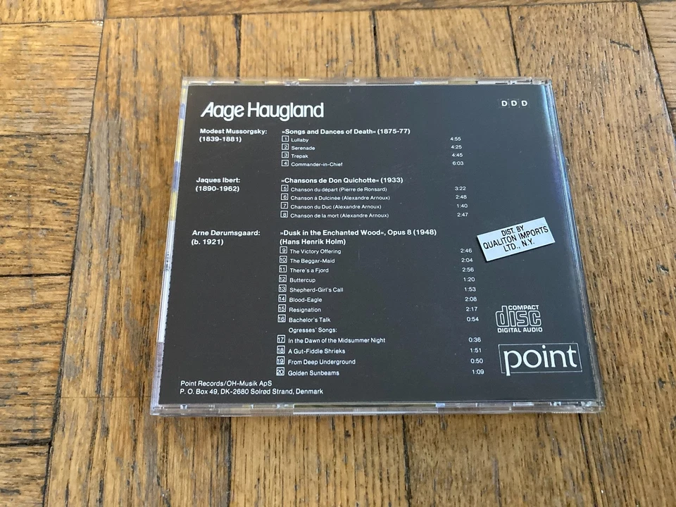 Aage Haugland Songs: Mussorgsky Ibert Dørumsgaard - Rosenbaum Point CD 1988 Foto 3 de 3
