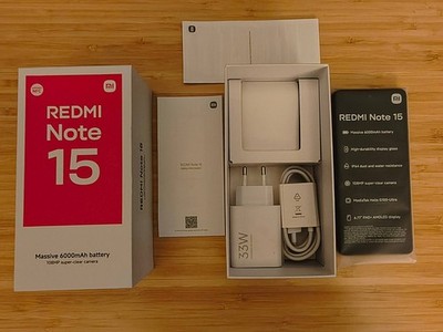 REDMI Xiaomi Note 15 Smartphone - Mint Open Box Black 128GB ROM 6GB RAM 108MP