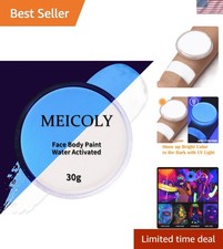 Hypoallergenic White Face Paint - 1.05oz Blacklight Body Makeup for Celebrations
