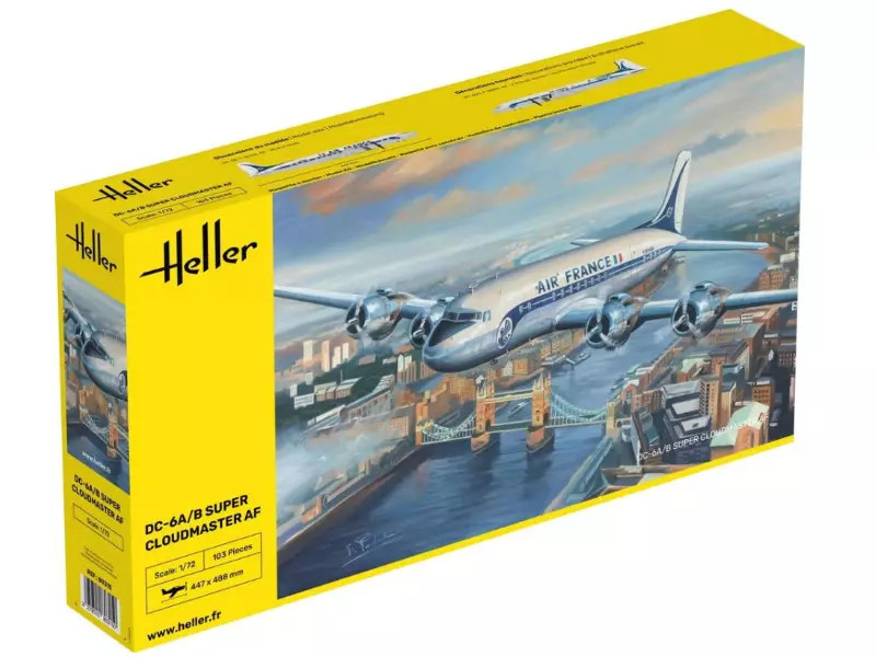 Construire le DC6 Super Cloudmaster AF HELLER 1/72 pour compléter votre vitrine