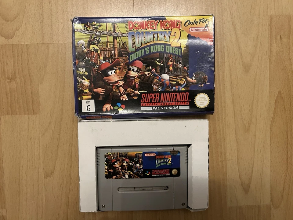 Donkey Kong Country 2 (Nintendo SNES, 1995) Englisch OVP Ohne Anleitung