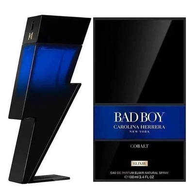 #ad Bad Boy Cobalt Elixir by Carolina Herrera 3.4 oz EDP Cologne for Men New In Box $65.99