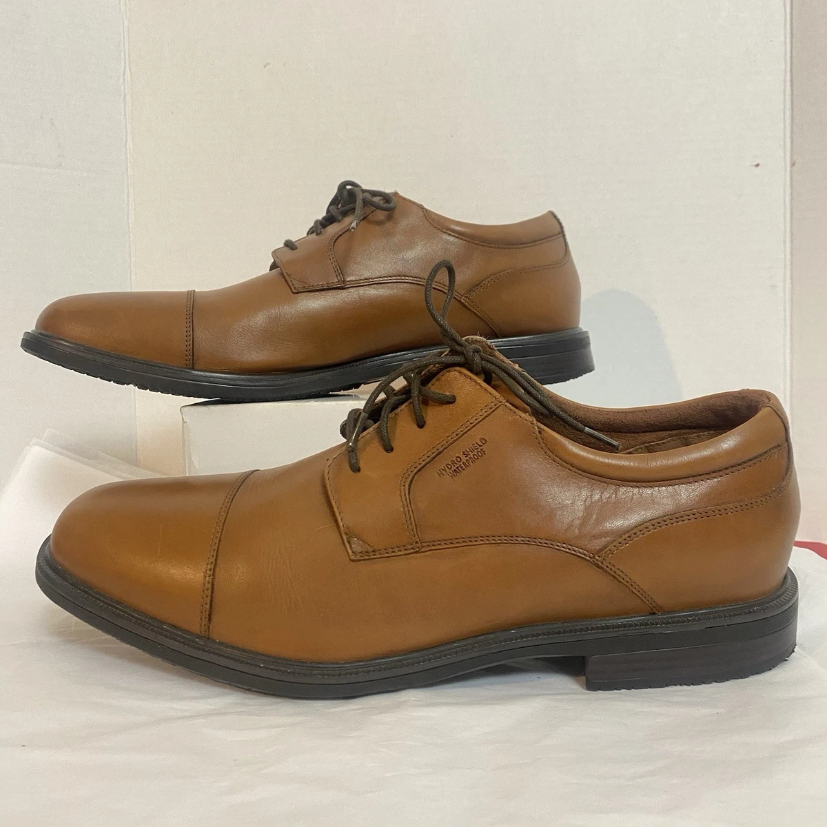 NWOB ROCKPORT Mens Brown Leather Lace Up Oxford, Derby Shoes Men main image 2