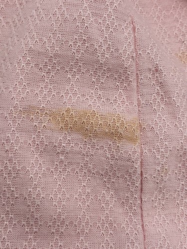 American Girl Baby Gown Dress Pink w/Purple Trim plus pink cap - Picture 6 of 8