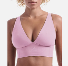 Adidas Intimates Women's Longline Plunge Light Support Bra, Orchid Fusion, M