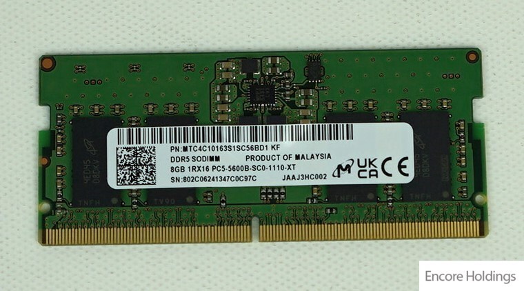 【中古】Micron DDR5メモリ 16GB(8GB2枚組) Micron 8GB Memory Module - DDR5 SDRAM - 2800 MHz - 1RX16