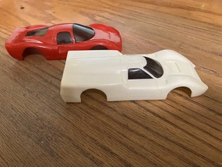 2 Eldon 1/32 Slot Car Bodies only Ford J Car and P3 Ferrari