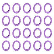 1 in Spring O Ring, 50pcs O Ring Clip Keyring Purse Buckle Metal, Purple