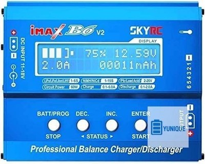 SKYRC B6DC V2 Ladegerät 6A für LiPo NiCd NiMH Bleiakkus Modellbau RC-Drohnen