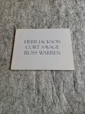 HERB JACKSON, CORT SAVAGE, RUSS WARREN: Exhibition Work Art Book 1993 60 Pgs