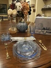 Indiana Glass Federal Madrid Blue Depression Dinner Plates 10"