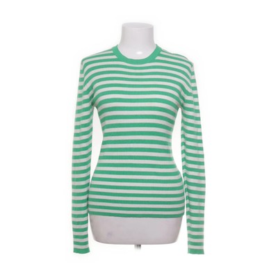 CW by Carin Wester, Langarmshirt, Größe: XS, Grün/Weiß, Polyester/Viskose #YDH