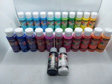 LOT OF 24 DecoArt Crafter's Acrylic Paint 2oz All But 1 Sealed