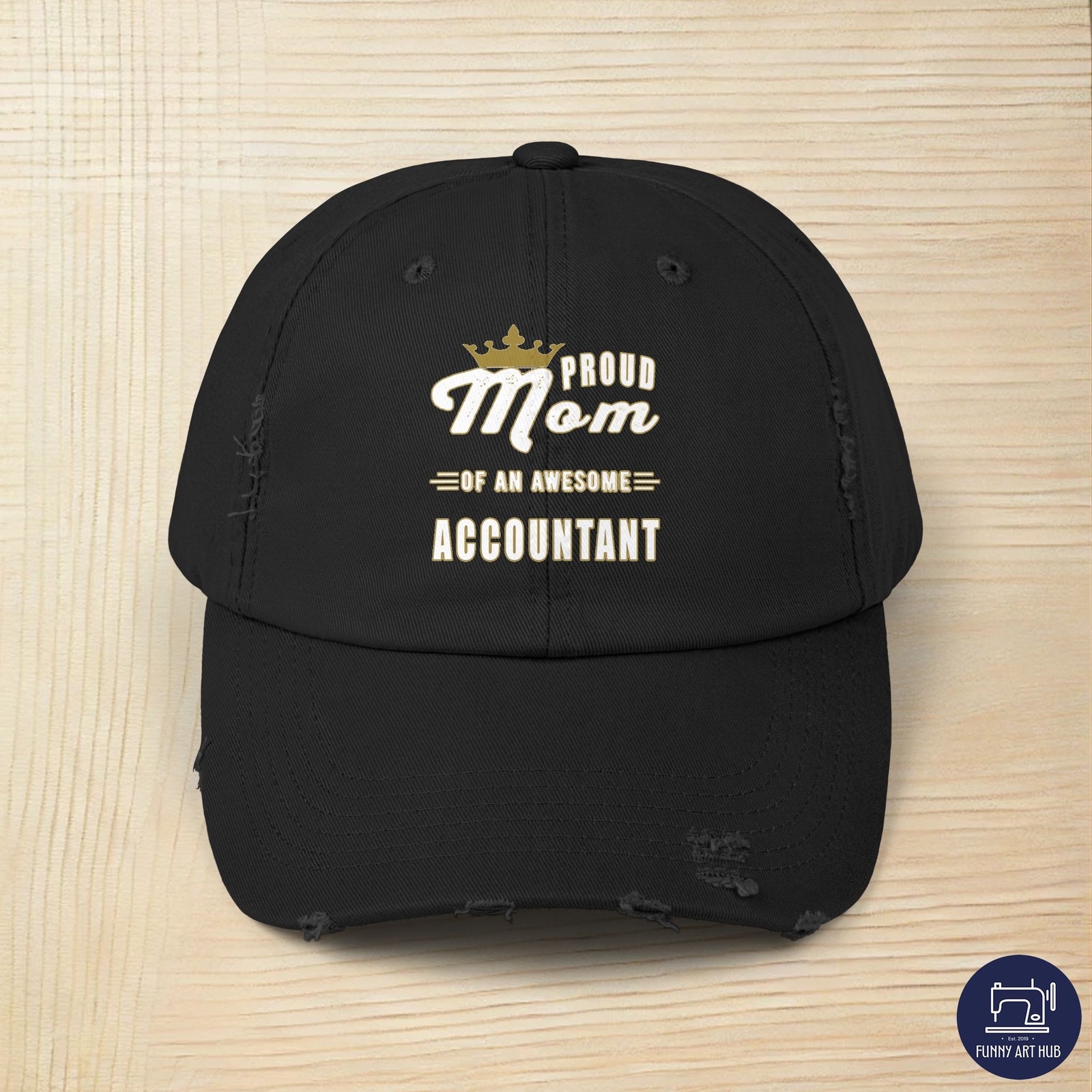 Proud Accountant Mom Unisex Distressed Baseball Cap