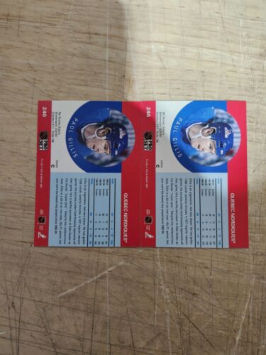 1990 91 Pro Set Hockey Paul Gillis Corrected Error No Bloody Nose #246 - Picture 2 of 2