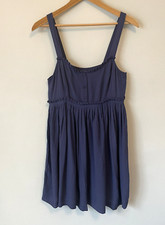 Cooperative Baby Doll Dress Blue Sz Medium M Sleeveless Pleats Urban Outfitters