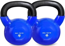 5-65Lbs Kettlebells Vinyl Coated Cast Iron for Dumbbell Weights Exercises, Gym,