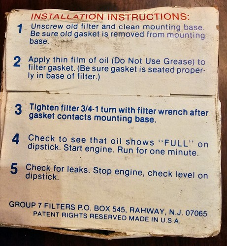 Group 7 V33 Engine Oil Filter; Buy More Save More! - Picture 6 of 7