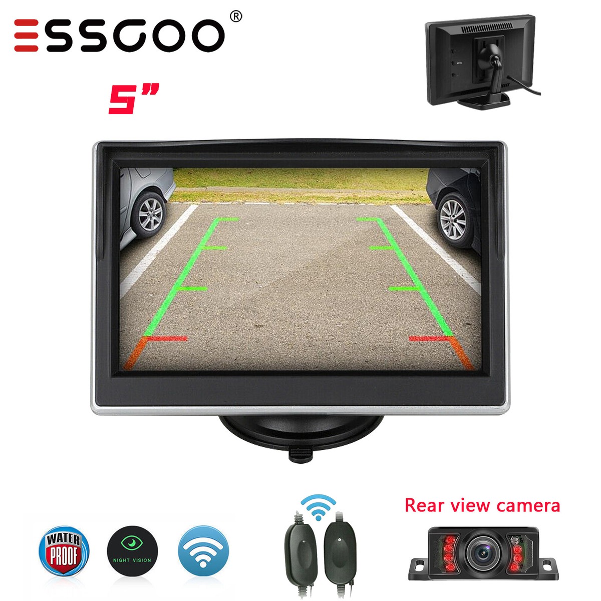 Lcd Rear View Custom Rear Camera View Onever 5 Inch Car Tft Lcd Rear View Display Monitor ...