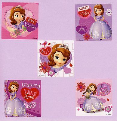15 Sofia the First Valentine's Day - Large Stickers - Disney Princess ...