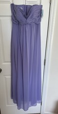 David  s Bridal Strapless Dress Women  s 12 Bridesmaid Prom Purple NWT Ships Free