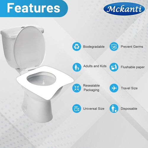 Toilet Seat Covers Disposable - 60 Pack XL Flushable Paper Toilet Seat Covers - Picture 8 of 13