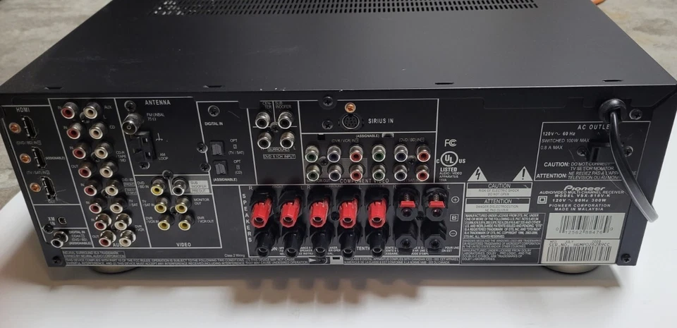 Pioneer VSX-818V-K 5.1 Channel A/V Home Theater Receiver, HDMI + Bundle Remote - Image 3 of 4