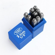 Number Metal Stamp Set, 1/8" 3mm, Digital 0 to 9, Steel Numbers Punch Set