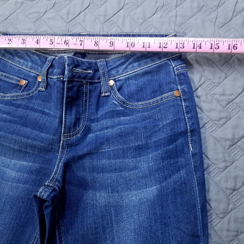 Wrangler Jeans Womens 1X34 Blue Straight Leg Flared Dark Wash American Denim - Picture 3 of 10