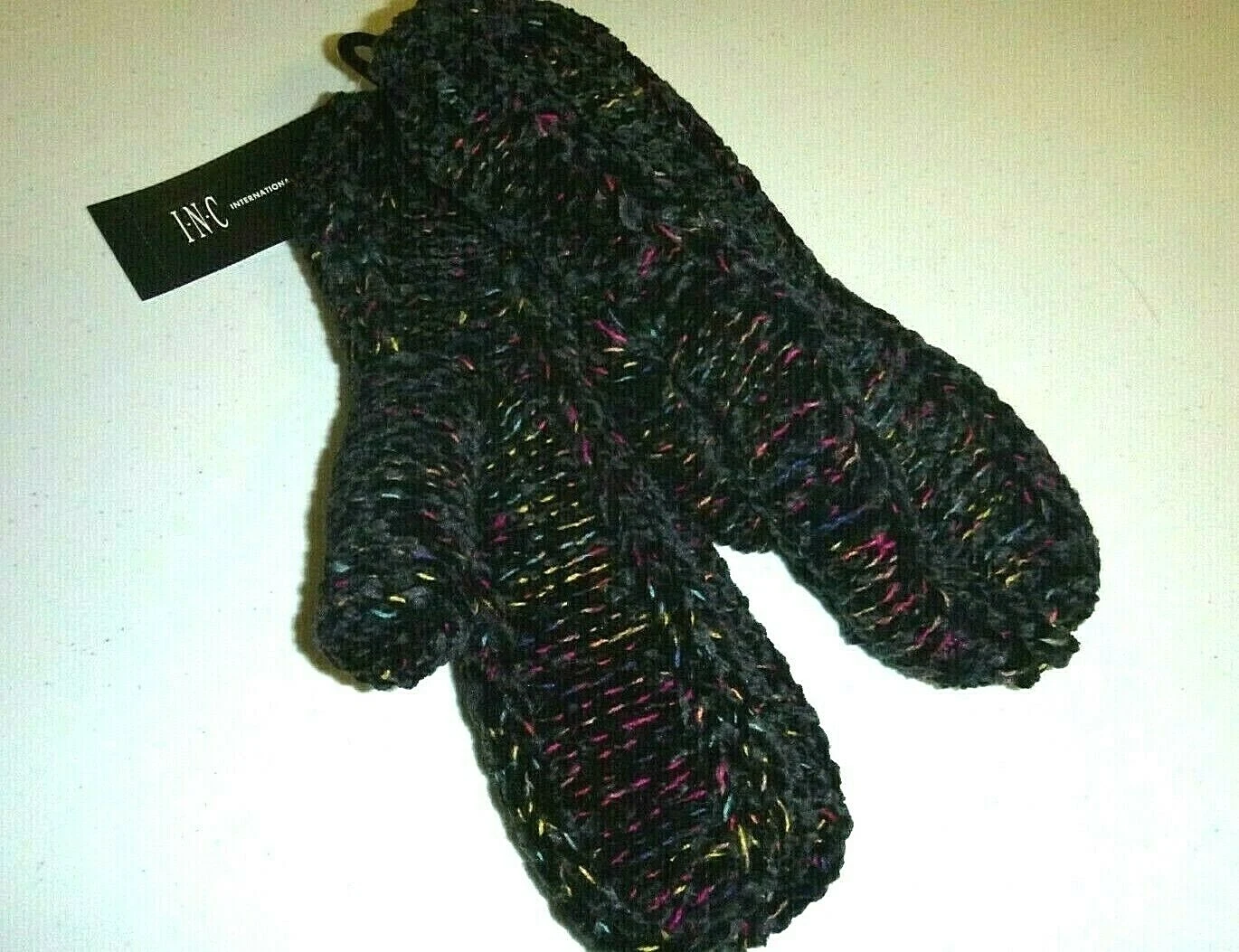 INC International Concepts SPACE Dye Chenille mittens designer soft knit gloves