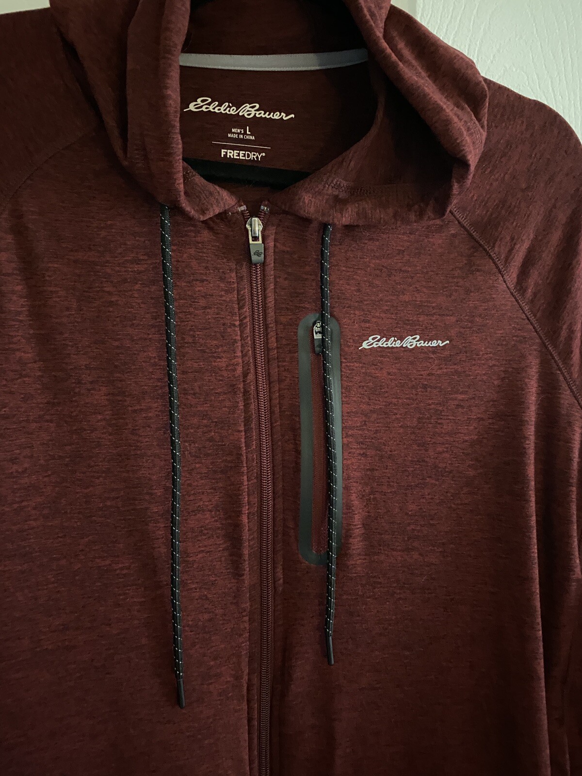 EDDIE BAUER Men's Sz Large FreeDry Tech FullZip Hoodie Sweater Jacket eBay