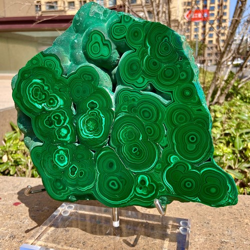 11.75LB Natural malachite slice quartz crystal luster mineral specimen - 第 4/18 張圖片