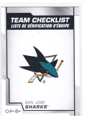 20/21 OPC...SAN JOSE SHARKS...CHECKLIST...SP...# 574...FREE COMBINED SHIP